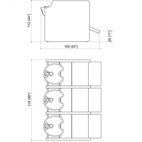 Парикмахерская мойка "Privacy Wash 3P Electric"